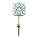 Turquoise Sea Shell Square Ceramic Wall Hook